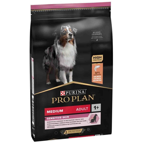 Pro Plan Medium Sensitive Skin Adult Somonlu Orta Irk Yetişkin Köpek Maması 3 X 1 Kg Açık Paket
