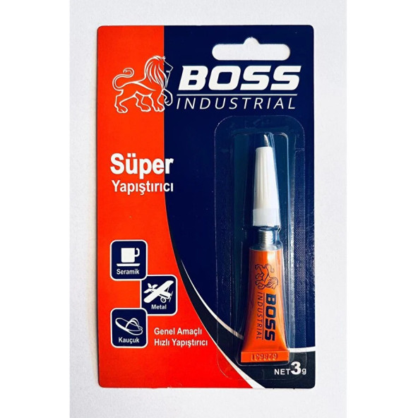 BOSS HIZLI YAPIŞTIRICI - ETİL SİYANOAKRİLAT - 3gr