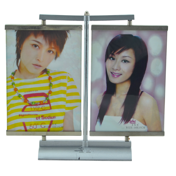 2 Adet 360° Derece Dönebilen 2 Li Fotoğraf Çerçevesi Defolu - 3