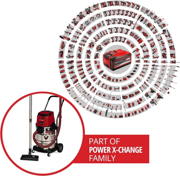 Einhell TP-VC 36/30 S AUTO SOLO, Akülü Islak/Kuru Süpürge 2347143 - 5