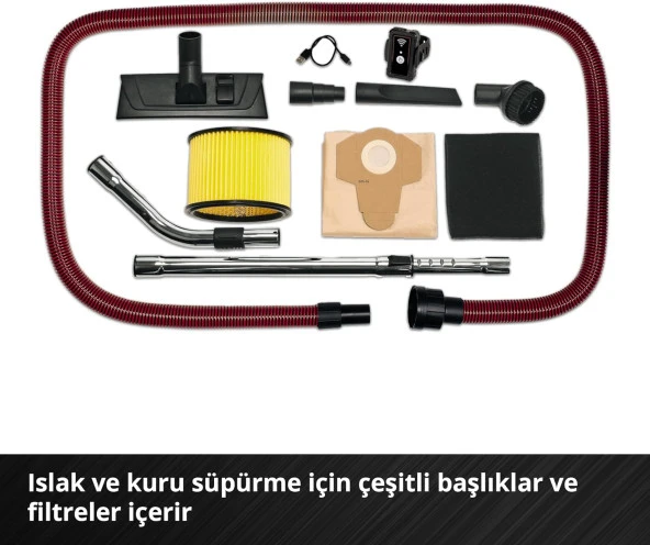 Einhell TP-VC 36/30 S AUTO SOLO, Akülü Islak/Kuru Süpürge 2347143 - 6