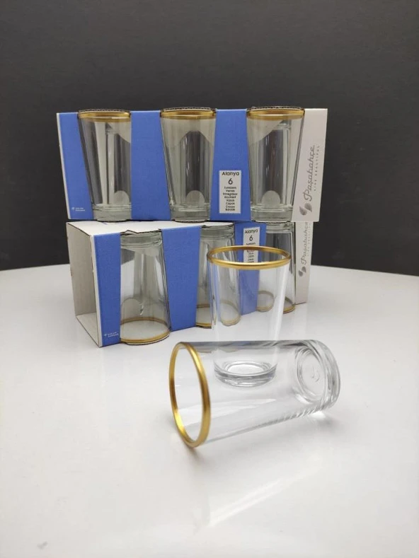 Paşabahçe 52291G Yaldızlı Alanya Kahve Yanı Su Bardak 6 Adet - 3