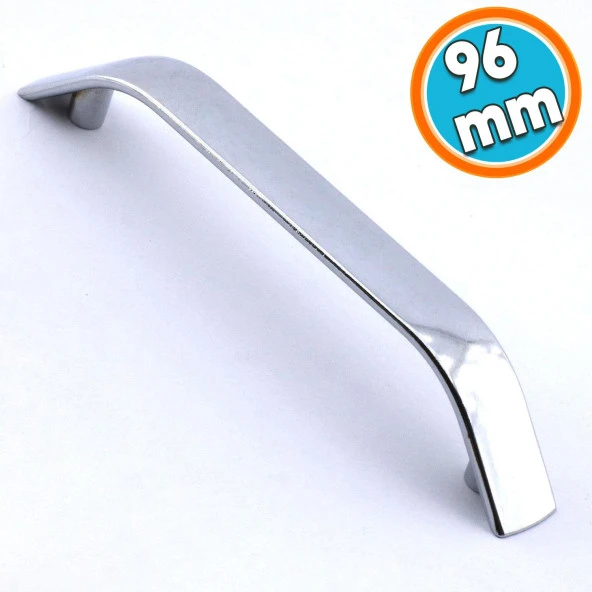 Mobilya Mutfak Dolabı Çekmece Dolap Kulpları Kapak Kulpu Kulbu Krom Renk 96 mm Metal Kulp