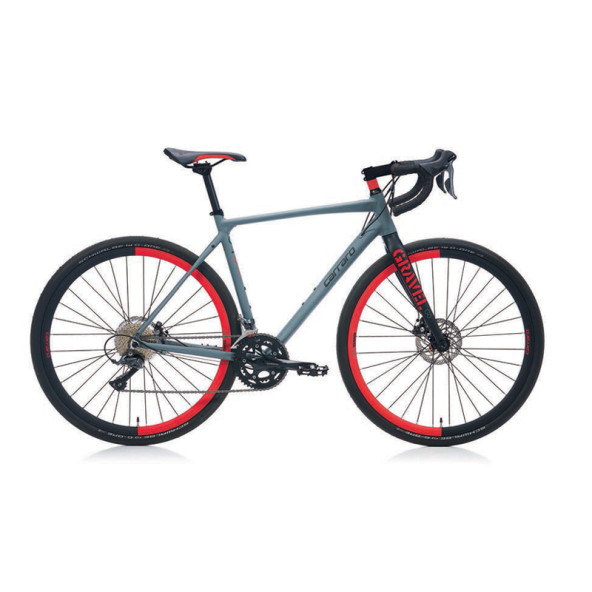 Carraro Gravel G0 28 jant Yol & Yarış Bisikleti (Mat Antrasit Siyah Kırmızı) 52 Kadro