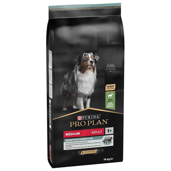 Pro Plan Medium Adult Sensitive Digestion Kuzulu Orta Irk Yetişkin Köpek Maması 3 X 1 Kg Açık Paket