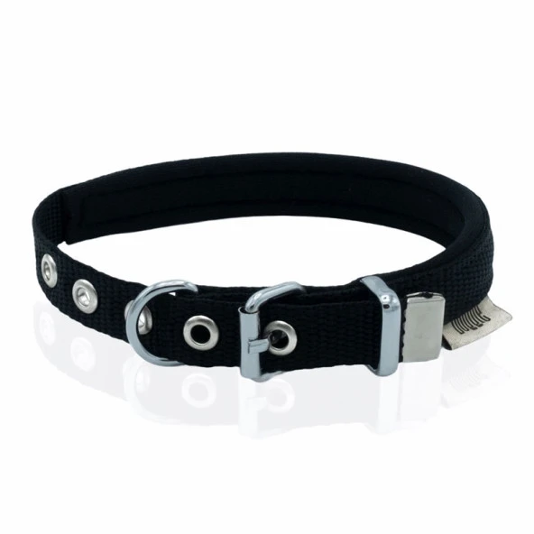 Doggie Konfor Dokuma Köpek Boyun Tasması Siyah 1,5x25-30 Cm Medium