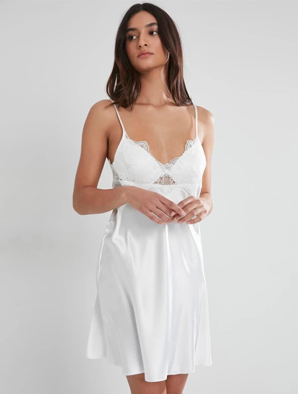 Pierre Cardin Saten Gecelik Sabahlık Pijama Takım Şort Takım 6'lı Gelin Çeyiz Seti 6335