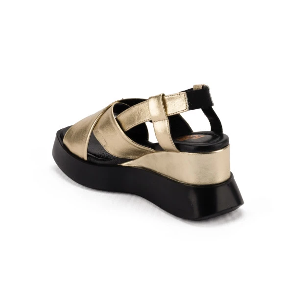 TwoEgoist Kadın Hakiki Deri Dolgu Topuklu Şık Sandalet - 6