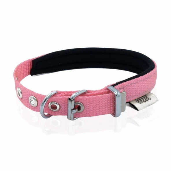 Doggie Konfor Dokuma Köpek Boyun Tasması Pembe 1,5x25-30 Cm Medium - Resim 2