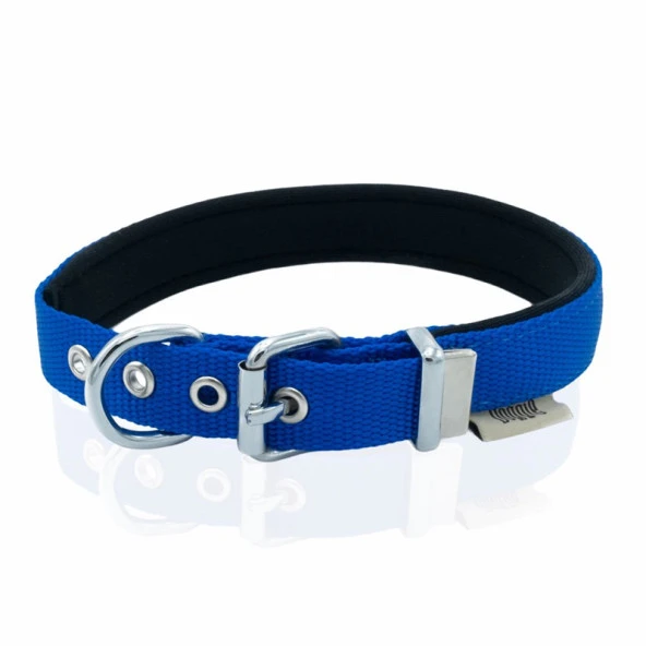 Doggie Konfor Dokuma Köpek Boyun Tasması RoyalMavi 2x30-35 Cm Small