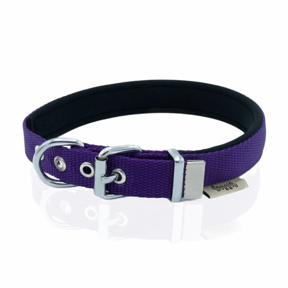 Doggie Konfor Dokuma Köpek Boyun Tasması Mor 2x35-40 Cm Medium