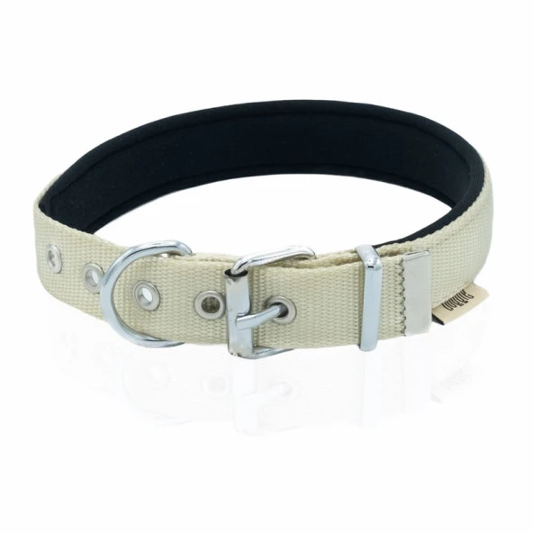Doggie Konfor Dokuma Köpek Boyun Tasması Haki 2,5x37-45 Cm Medium