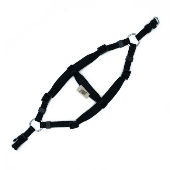 Doggie Konfor Dokuma Ronnin Köpek Göğüs Tasması Siyah 1x30-35 Cm XXSmall ürün görseli 1