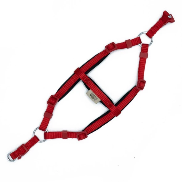 Doggie Konfor Dokuma Ronnin Köpek Göğüs Tasması Kırmızı 1x30-35 Cm XXSmall