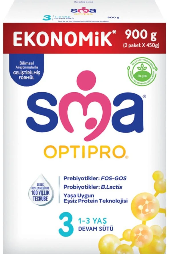 SMA Optipro 3 Probiyotik Devam Sütü 900 gr