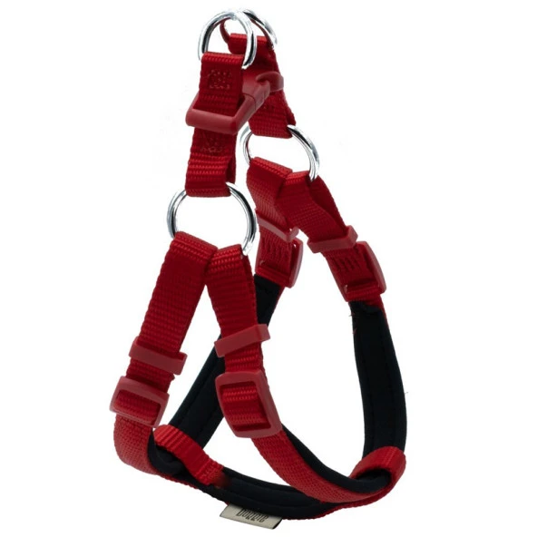 Doggie Konfor Dokuma Ronnin Köpek Göğüs Tasması Kırmızı 1,5x40-45 Cm Small - Resim 2