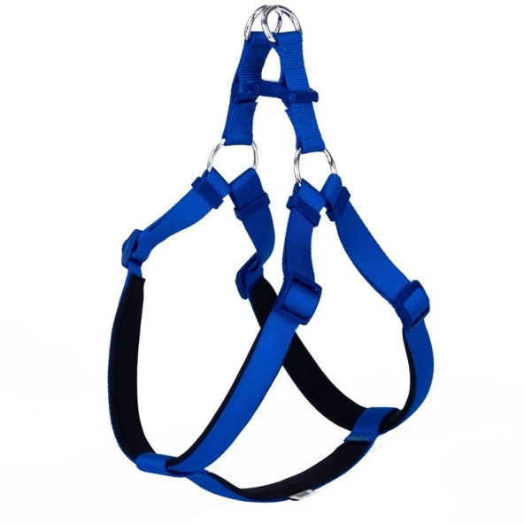 Doggie Konfor Dokuma Ronnin Köpek Göğüs Tasması RoyalMavi 2x45-55 Cm Medium - Resim 2