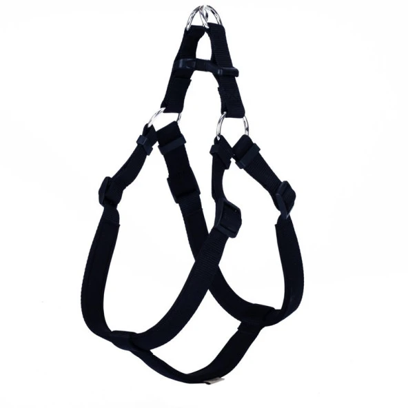 Doggie Konfor Dokuma Ronnin Köpek Göğüs Tasması Siyah 2,5x65-75 Cm XLarge ürün görseli 1