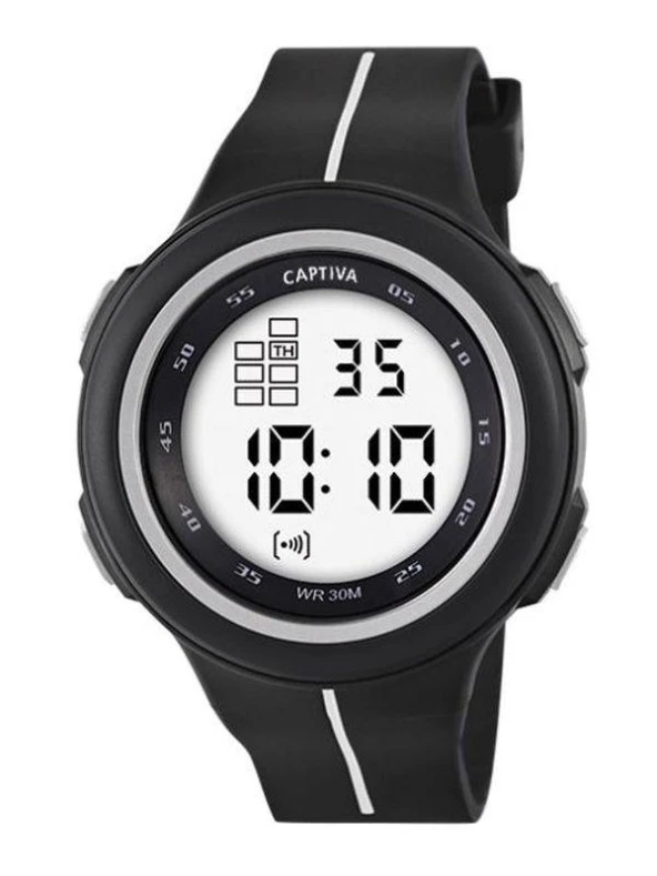 Captiva 30 mt Suya Dayanıklı Digital Alarm-Kronometre-Led Işık Spor Kasa Çoçuk Kol Saati CPT.X034