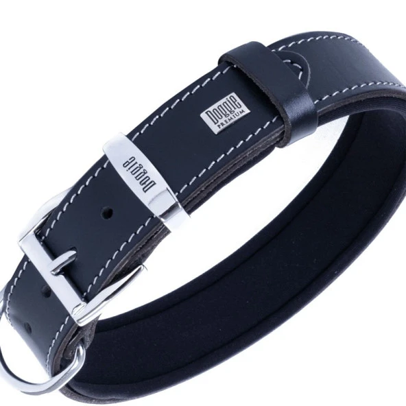 Doggie Konfor Kemik Desenli Deri Köpek Boyun Tasması Sşiya 3,5x52-60 Cm Large ürün görseli 1