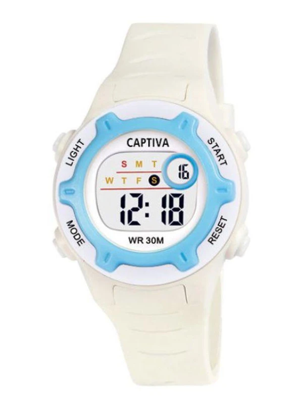Captiva 30 mt Suya Dayanıklı Digital Alarm-Kronometre-Led Işık Spor Kasa Çoçuk Kol Saati CPT.X056