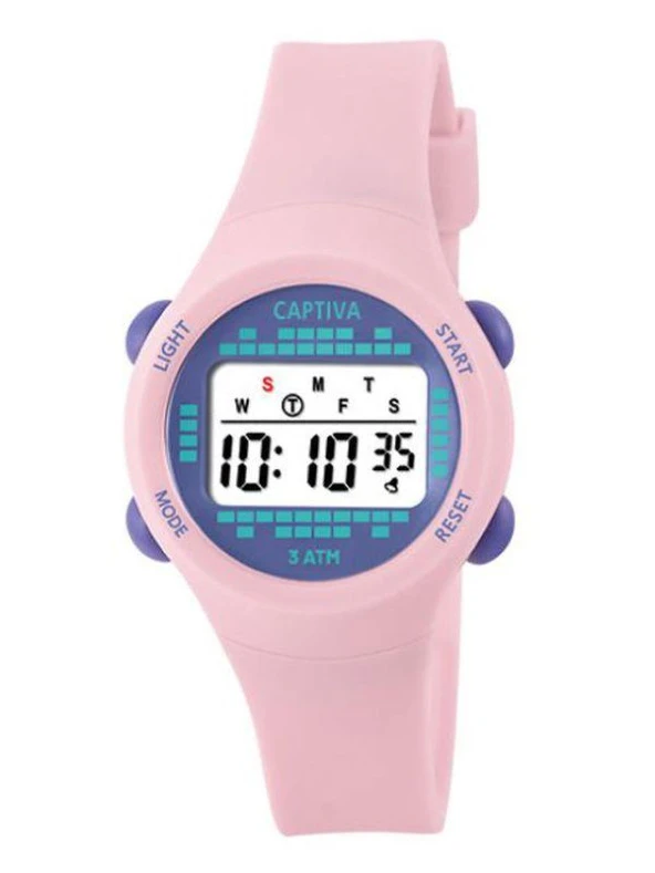 Captiva 30 mt Suya Dayanıklı Digital Alarm-Kronometre-Led Işık Spor Kasa Çoçuk Kol Saati CPT.X063
