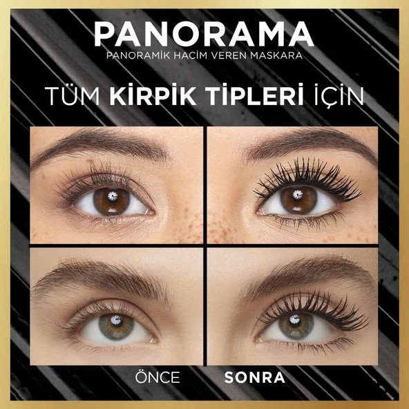 L'Oréal Paris Panorama Hacim Veren Maskara Koyu Kahverengi - 6