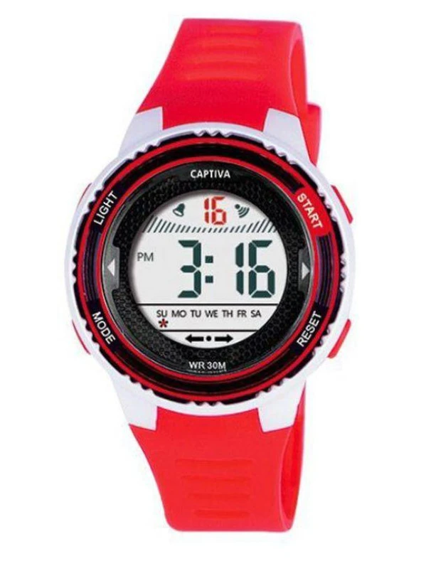 Captiva 30 mt Suya Dayanıklı Digital Alarm-Kronometre-Led Işık Spor Kasa Çoçuk Kol Saati CPT.X071