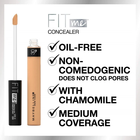 Maybelline New York Fit Me Kapatıcı, 10 Light 1 Paket (1 x 26 g) - 4