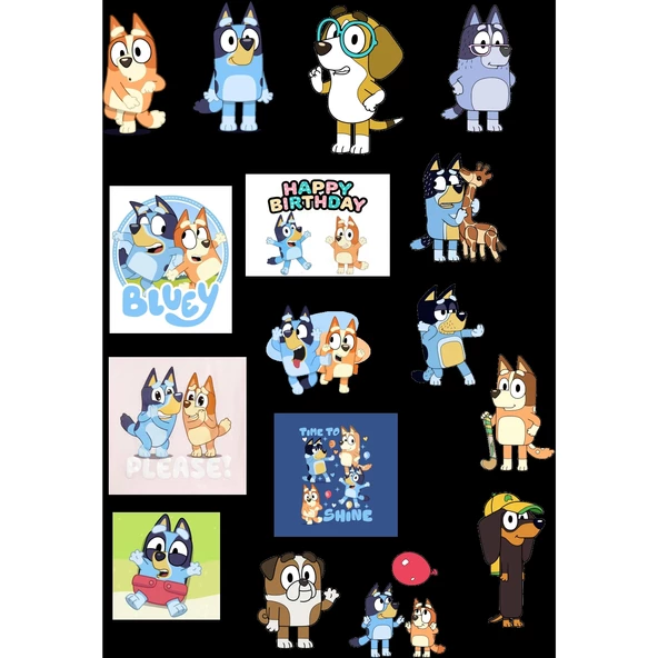 36 Adet Bluey Sticker Set