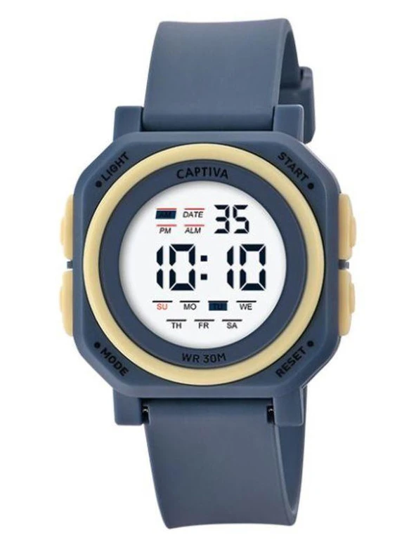 Captiva 30 mt Suya Dayanıklı Digital Alarm-Kronometre-Led Işık Spor Kasa Çoçuk Kol Saati CPT.X079