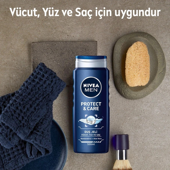 NIVEA Men Protect&Care Duş Jeli 500ml - Resim 4