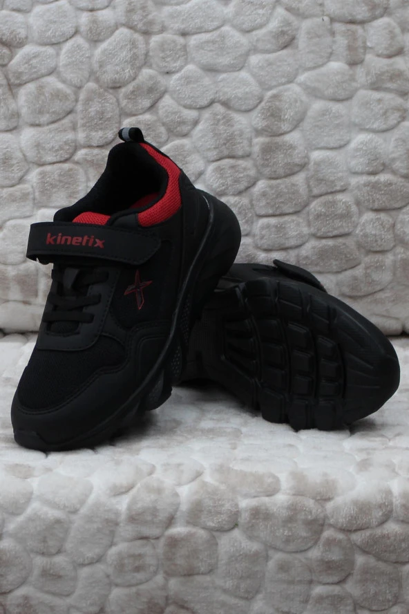 Kinetix Fender TX J Siyah Kırmızı Hafif Rahat Orijinal Ürün Erkek Çocuk Ayakkabı - 4
