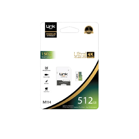 Linktech M114 Premium Micro SD Ultra 512GB Hafıza Kartı 150MB/s - 3