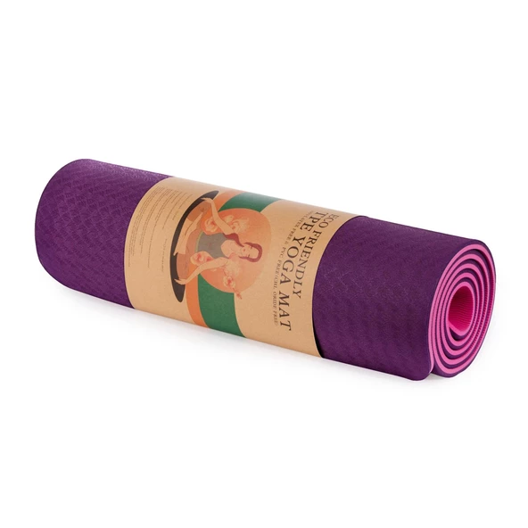 Premium 8mm Çift Taraflı Gerçek Yoga Matı Kaymaz Yüzey Çevre Dostu Desenli Pilates Minderi - 6