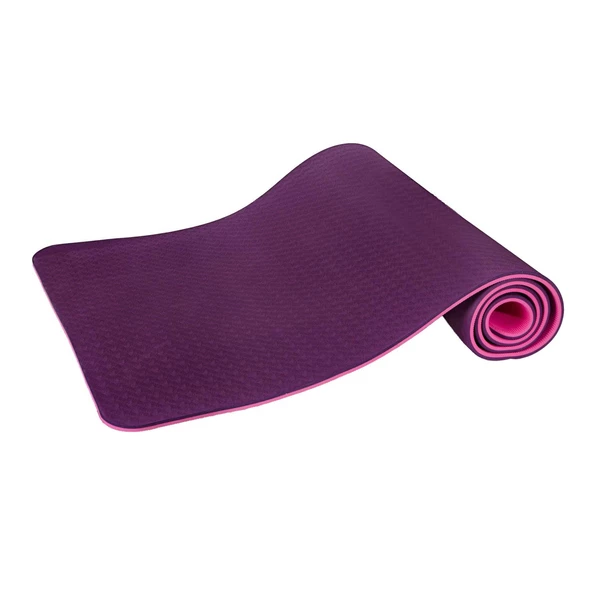 Premium 8mm Çift Taraflı Gerçek Yoga Matı Kaymaz Yüzey Çevre Dostu Desenli Pilates Minderi - 7