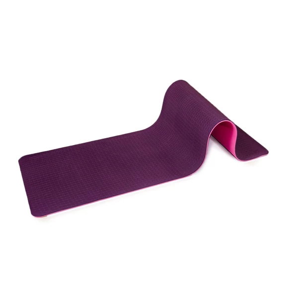 Premium 8mm Çift Taraflı Gerçek Yoga Matı Kaymaz Yüzey Çevre Dostu Desenli Pilates Minderi - 9