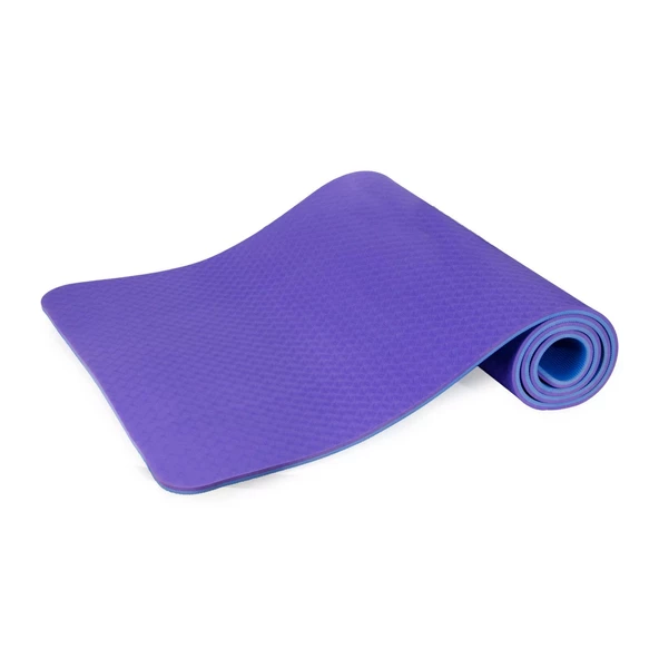 Premium 8mm Çift Taraflı Gerçek Yoga Matı Kaymaz Yüzey Çevre Dostu Desenli Pilates Minderi - 3