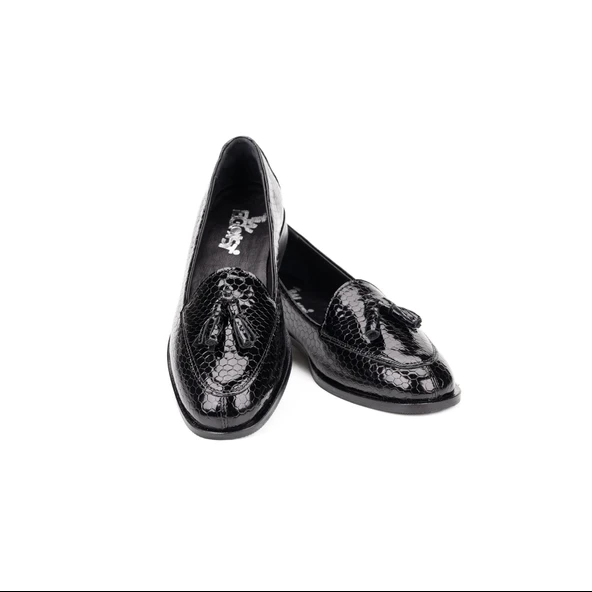 TwoEgoist Kadın Hakiki Deri Günlük Şık Klasik Loafer Ayakkabı - 10