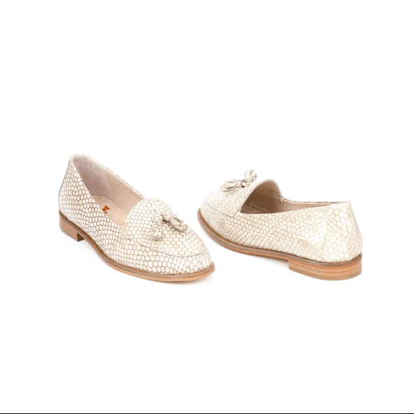 TwoEgoist Kadın Hakiki Deri Günlük Şık Klasik Loafer Ayakkabı - 6