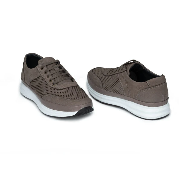Erkek Hakiki Nubuk Deri Anatomik Günlük Spor Ayakkabı - Sneaker - 2
