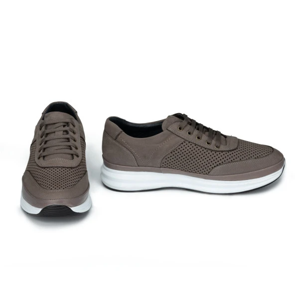 Erkek Hakiki Nubuk Deri Anatomik Günlük Spor Ayakkabı - Sneaker - 3