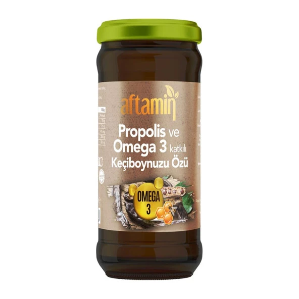 Aftamin Omega 3 ve Propolis İçeren Keçiboynuzu Özü 640 G (Kaşıklı)