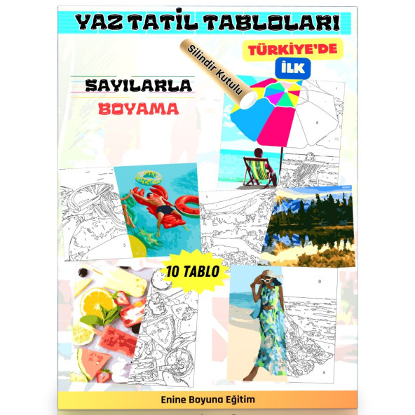 Sayılarla Boyama YAZ Tatil Tabloları (10 Farklı Süper TABLO)