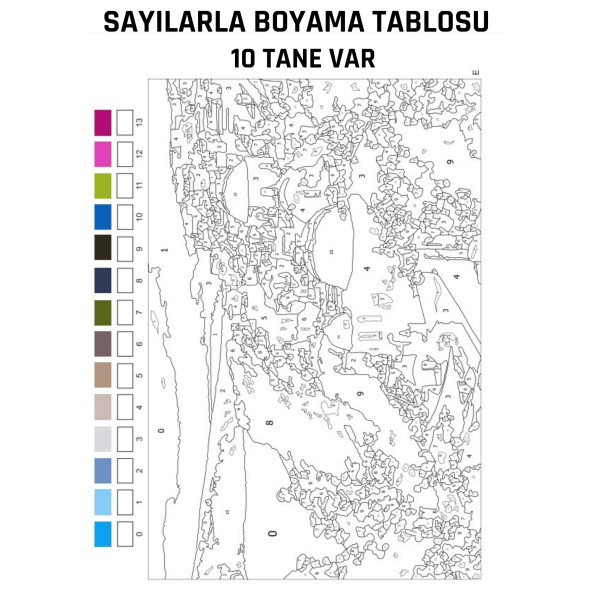 Sayılarla Boyama YAZ Tatil Tabloları (10 Farklı Süper TABLO) - 4