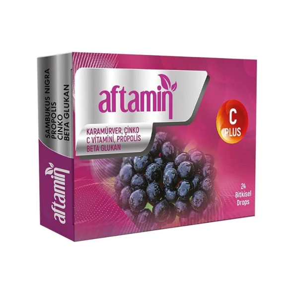 Aftamin Karamürver Çinko Propolisli Pastil 24 Adet - 1