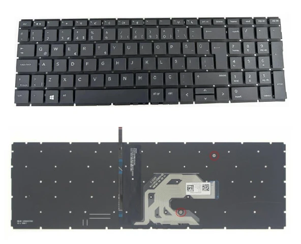 HP ProBook 450 G6 (5TJ82ET) Notebook Klavyesi, Laptop Tuş Takımı (Siyah TR) ışıklı
