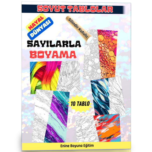 Sayılarla Boyama Soyut Tablolar Hayal Dünyası (10 Farklı Süper TABLO)