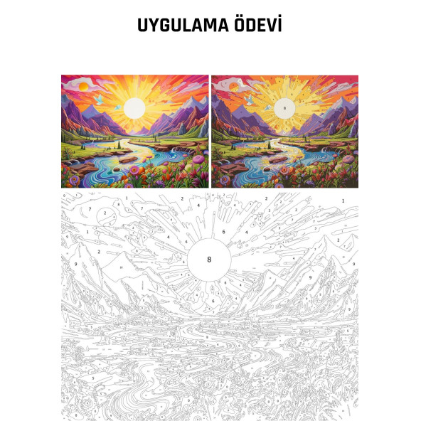 Sayılarla Boyama Soyut Tablolar Hayal Dünyası (10 Farklı Süper TABLO) - 4