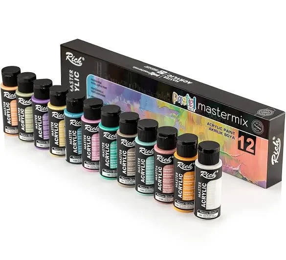 Rich Mastermix 12x60cc Akrilik Boya PASTEL Renkler Set / 09709 ürün görseli